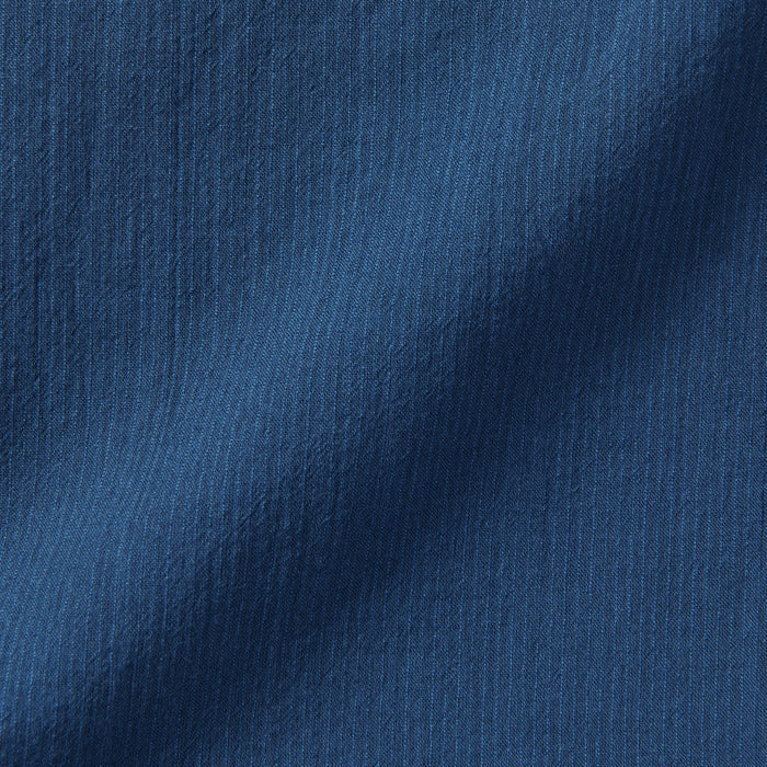 Bluzka Damskie Muji High-Twist Veil French Sleeve Niebieskie | AS4X0F82J