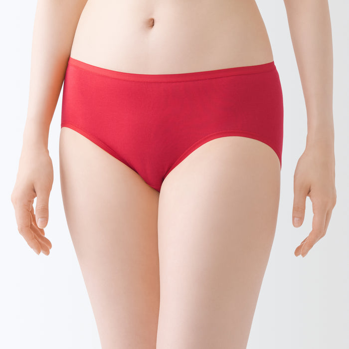 Dół od Bikini Damskie Muji Lyocell Czerwone | LE3L4L29P