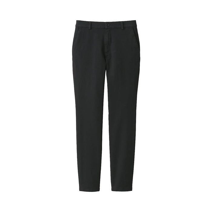 Jeansy Damskie Muji 4-Way Stretch Chino Slim Tapered Czarne | OV2D1U85A