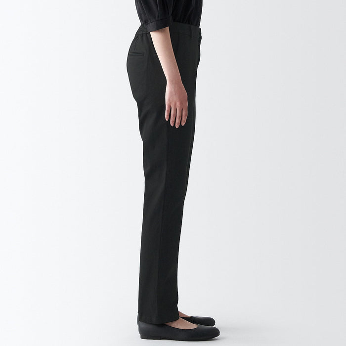 Jeansy Damskie Muji 4-Way Stretch Chino Slim Tapered Czarne | OV2D1U85A