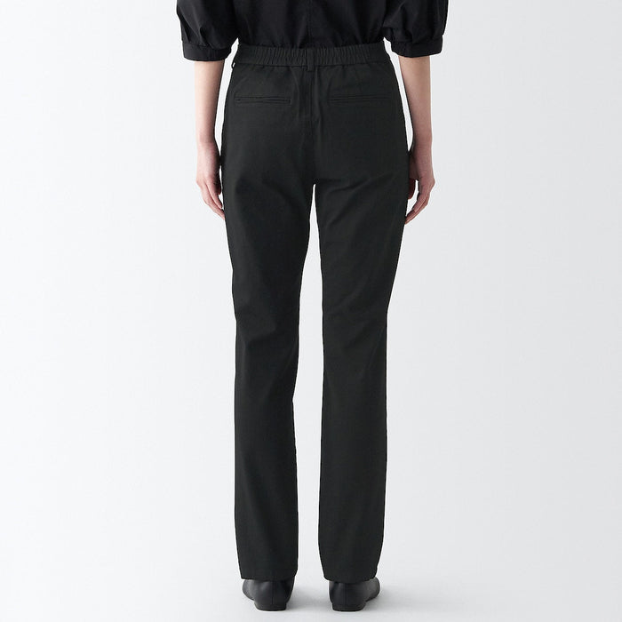 Jeansy Damskie Muji 4-Way Stretch Chino Slim Tapered Czarne | OV2D1U85A