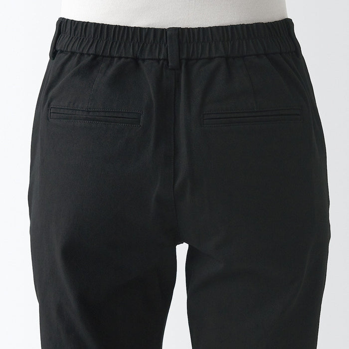 Jeansy Damskie Muji 4-Way Stretch Chino Slim Tapered Czarne | OV2D1U85A