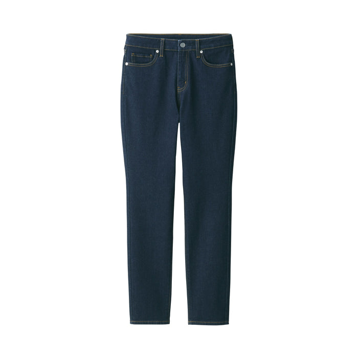 Jeansy Damskie Muji Stretch Denim Slim Granatowe | RY0Q0W02W