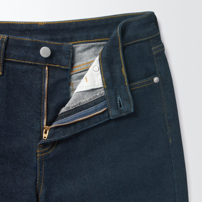 Jeansy Damskie Muji Stretch Denim Slim Granatowe | RY0Q0W02W