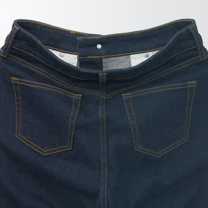 Jeansy Damskie Muji Stretch Denim Slim Granatowe | RY0Q0W02W