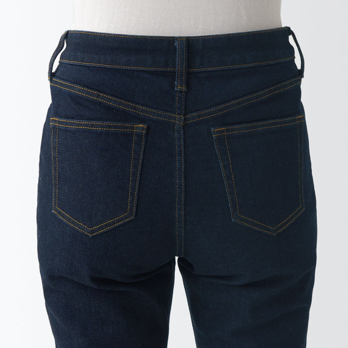 Jeansy Damskie Muji Stretch Denim Slim Niebieskie | MO5S5M95F