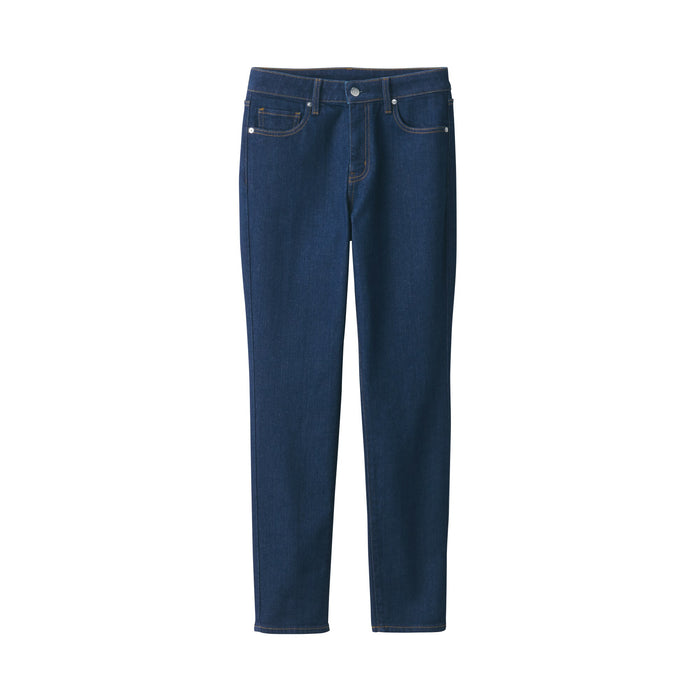 Jeansy Damskie Muji Stretch Denim Slim Niebieskie | YC4R1I48F