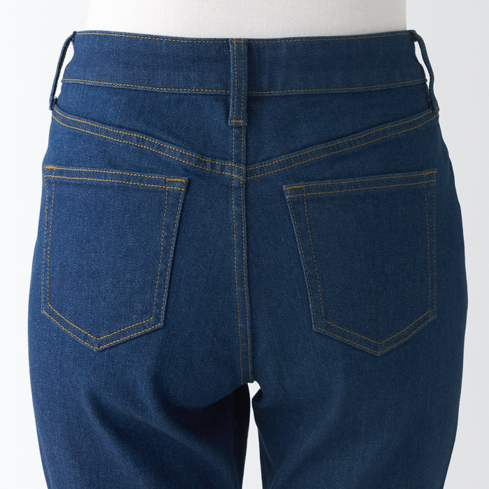 Jeansy Damskie Muji Stretch Denim Slim Niebieskie | YC4R1I48F