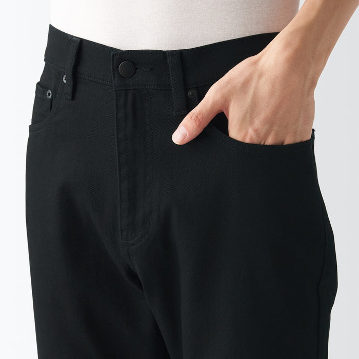 Jeansy Męskie Muji Stretch Denim Slim Czarne | WD4K5O93M