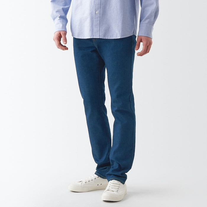 Jeansy Męskie Muji Stretch Denim Slim Niebieskie | MS2Y7V24E