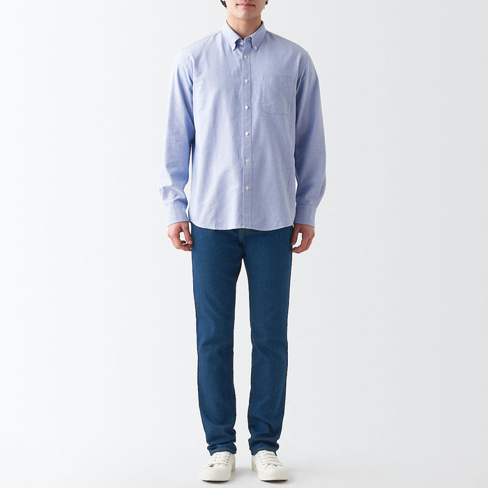 Jeansy Męskie Muji Stretch Denim Slim Niebieskie | MS2Y7V24E