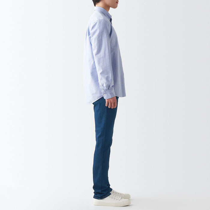 Jeansy Męskie Muji Stretch Denim Slim Niebieskie | MS2Y7V24E