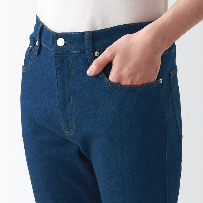 Jeansy Męskie Muji Stretch Denim Slim Niebieskie | MS2Y7V24E