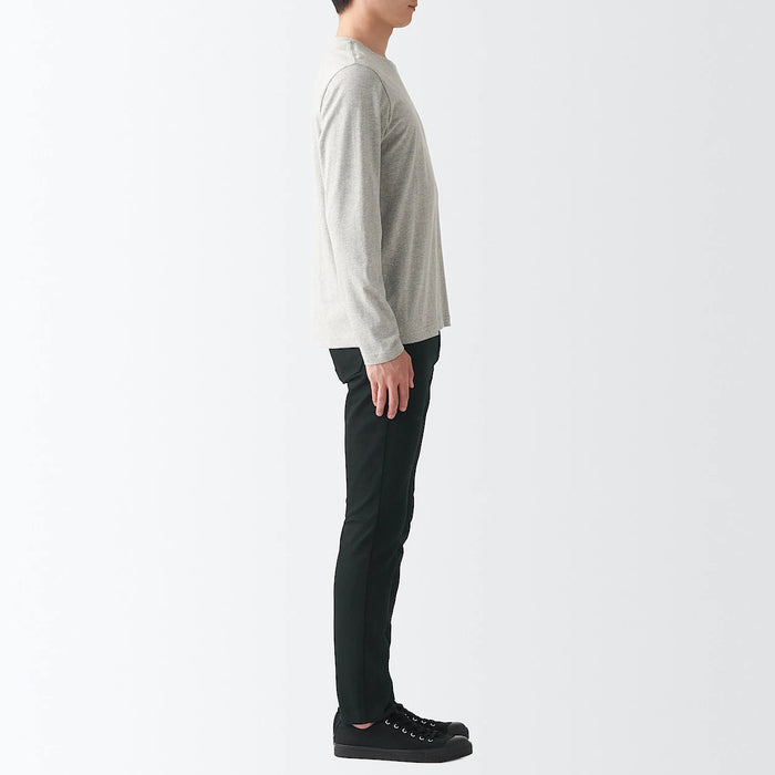 Jeansy Męskie Muji Super Stretchy Denim Skinny Czarne | IX3I0R76W