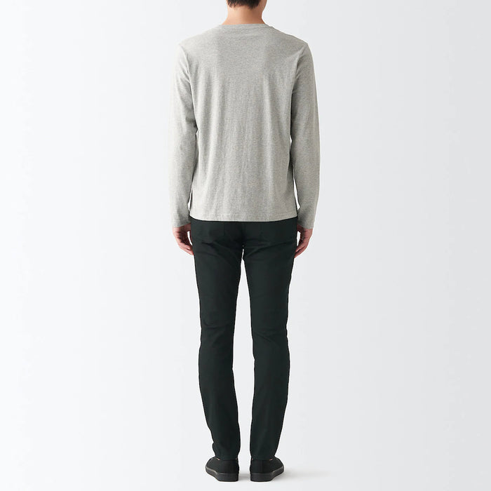 Jeansy Męskie Muji Super Stretchy Denim Skinny Czarne | IX3I0R76W