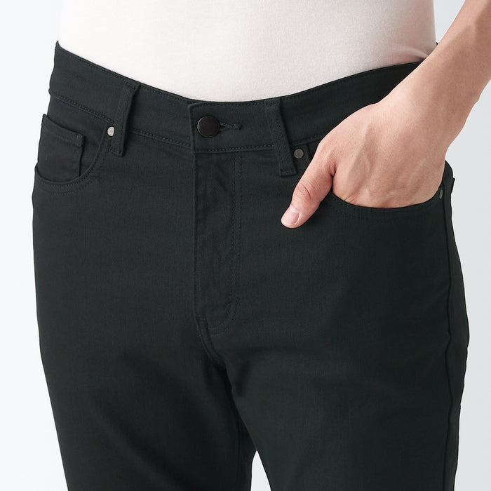 Jeansy Męskie Muji Super Stretchy Denim Skinny Czarne | IX3I0R76W