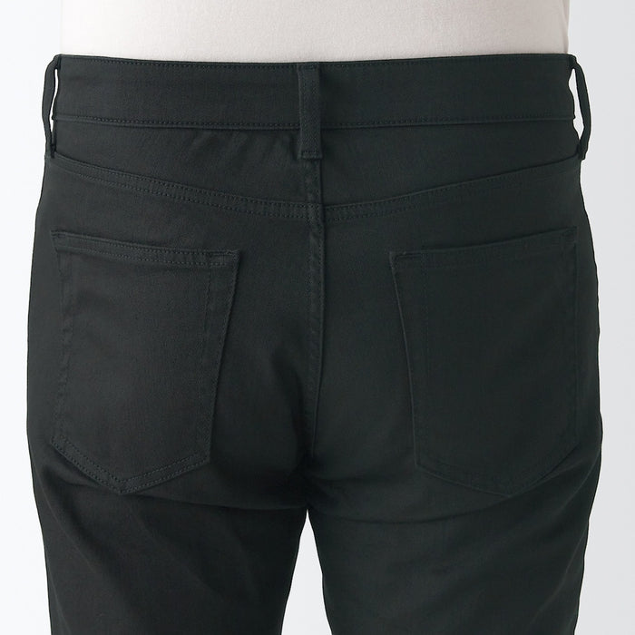 Jeansy Męskie Muji Super Stretchy Denim Skinny Czarne | IX3I0R76W
