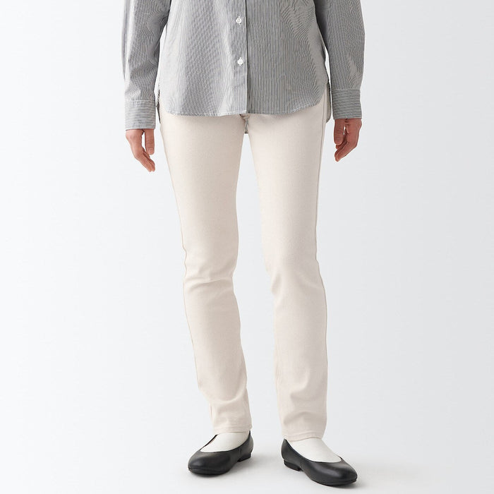 Jeansy Męskie Muji WoStretch Denim Slim Białe | WL1A4U61Q