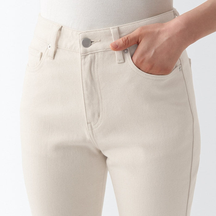 Jeansy Męskie Muji WoStretch Denim Slim Białe | WL1A4U61Q