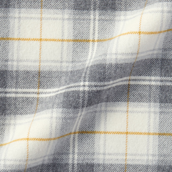Koszule Damskie Muji Flannel Regular Collar Long Sleeve Patterned Szare | HY8Q1D65K