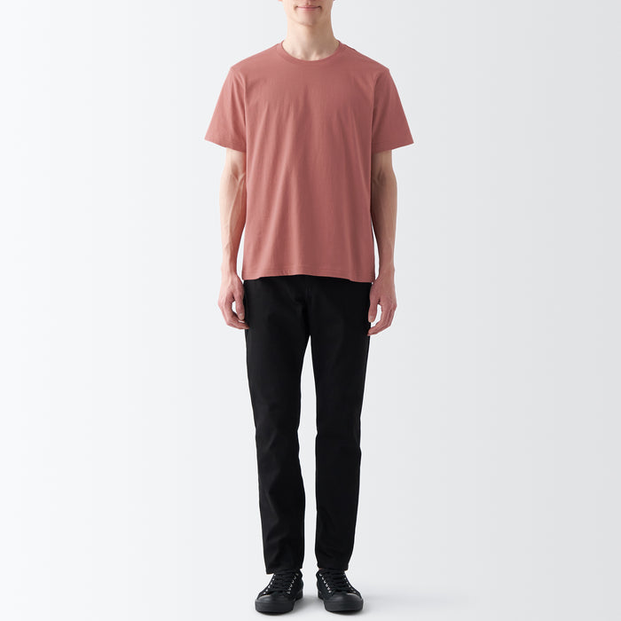 Koszulki Męskie Muji Washed Jersey Crew Neck Short Sleeve Różowe | HL7F9J66W