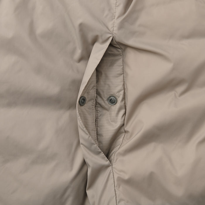Kurtki Damskie Muji Lightweight Down Collarless Szare | KU9D6V45B