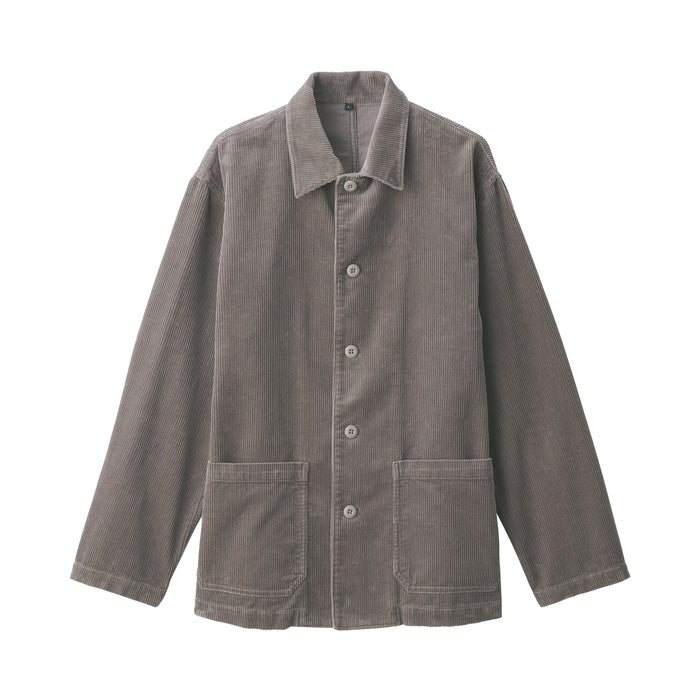 Kurtki Męskie Muji Kapok Blend Corduroy Szare | YP7F2Z13C