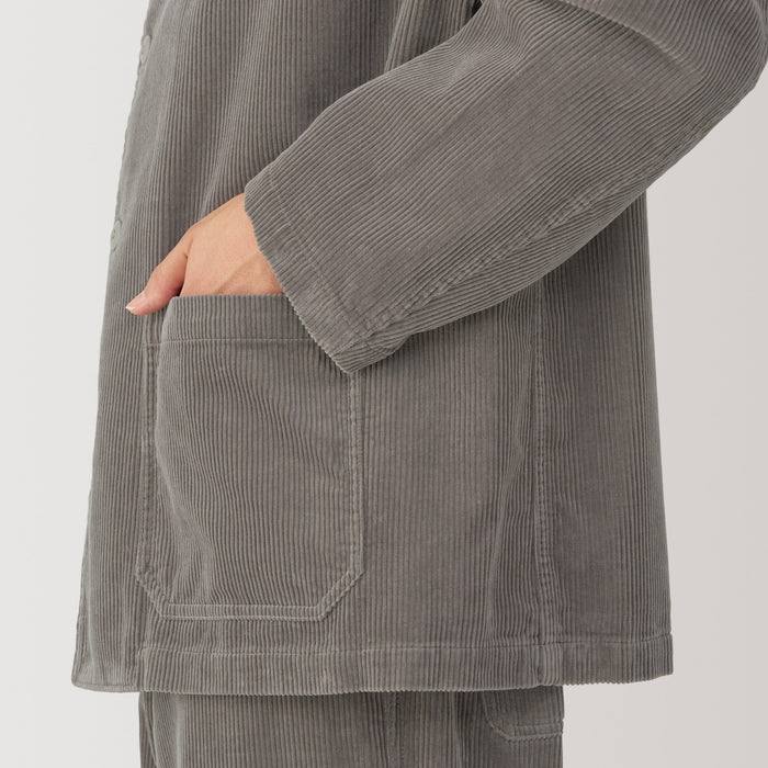Kurtki Męskie Muji Kapok Blend Corduroy Szare | YP7F2Z13C