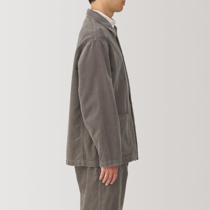 Kurtki Męskie Muji Kapok Blend Corduroy Szare | YP7F2Z13C