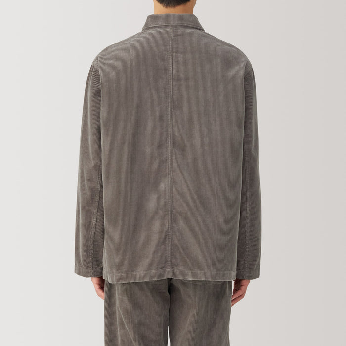Kurtki Męskie Muji Kapok Blend Corduroy Szare | YP7F2Z13C