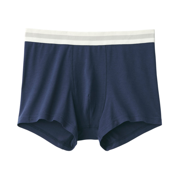 Majtki Męskie Muji Lyocell Blend Low Rise Boxer Niebieskie | NO7U2E85J