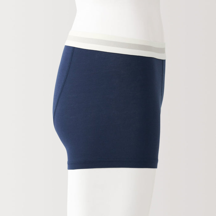 Majtki Męskie Muji Lyocell Blend Low Rise Boxer Niebieskie | NO7U2E85J