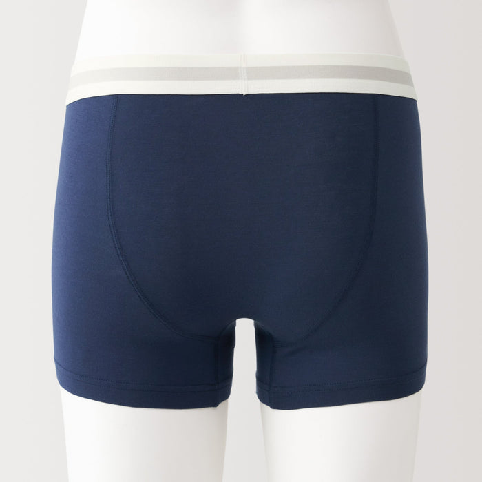 Majtki Męskie Muji Lyocell Blend Low Rise Boxer Niebieskie | NO7U2E85J
