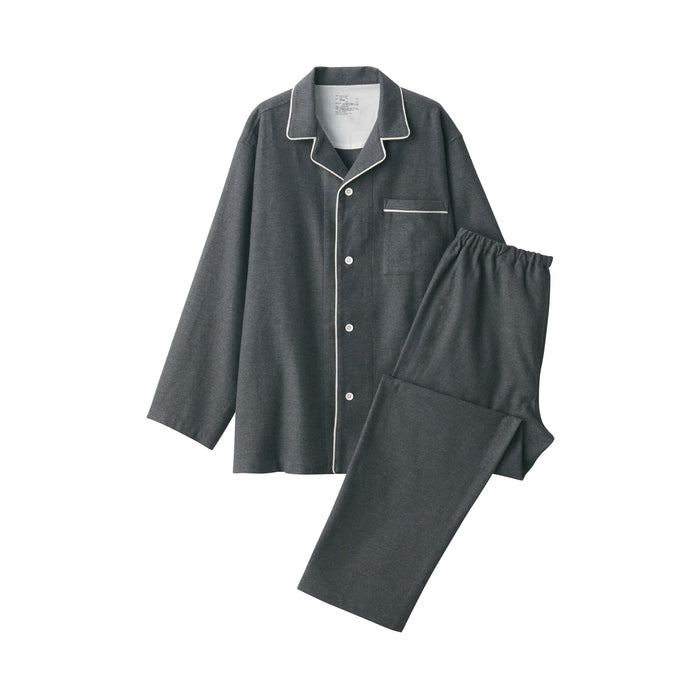 Piżama Męskie Muji Side Seamless Flannel Szare | VE2W5A78H