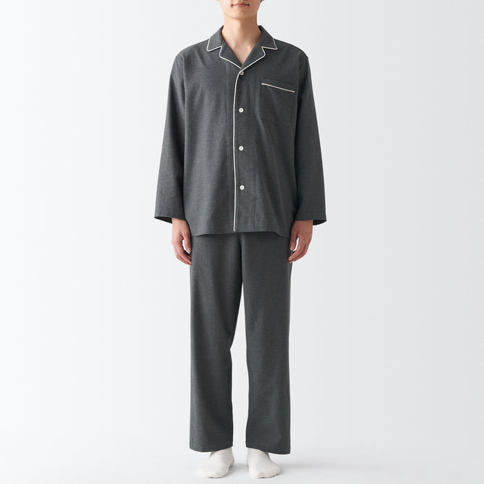Piżama Męskie Muji Side Seamless Flannel Szare | VE2W5A78H