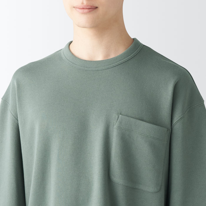 Piżama Męskie Muji Sweatshirt Short Sleeve Loungewear Zielone | RO2D9H00Z