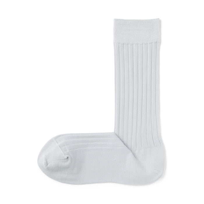 Skarpetki Damskie Muji Lustrous Cotton Yarn Ribbed Białe | WP8W8Y49H