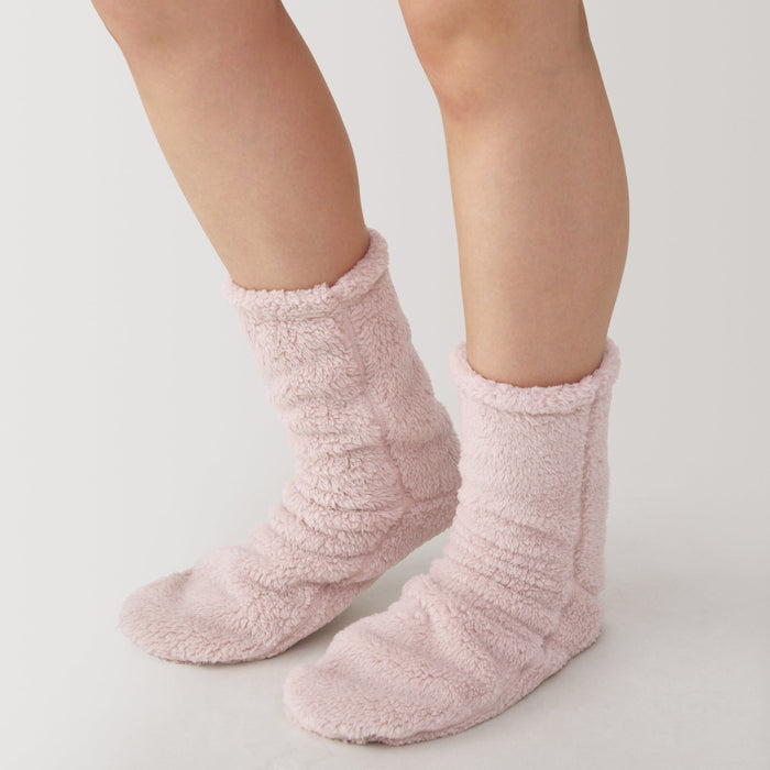 Skarpetki Męskie Muji Right Angle Boa Fleece Cozy Białe | SV2J4I21U