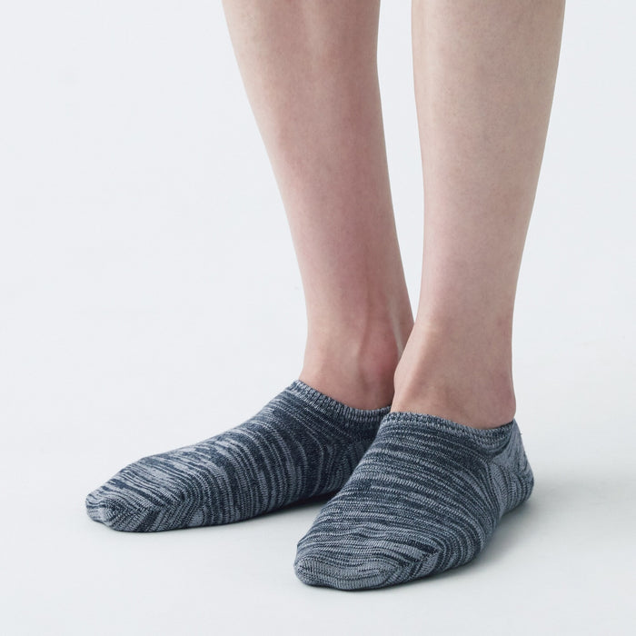 Skarpetki Męskie Muji Right Angle Excess Yarn Sneaker Pack of 3 Niebieskie | OQ5Z5M89Y