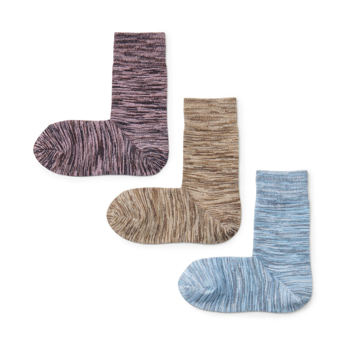 Skarpetki Męskie Muji Right Angle Excess Yarn 3 Pair Fioletowe | AU6Q7P57P