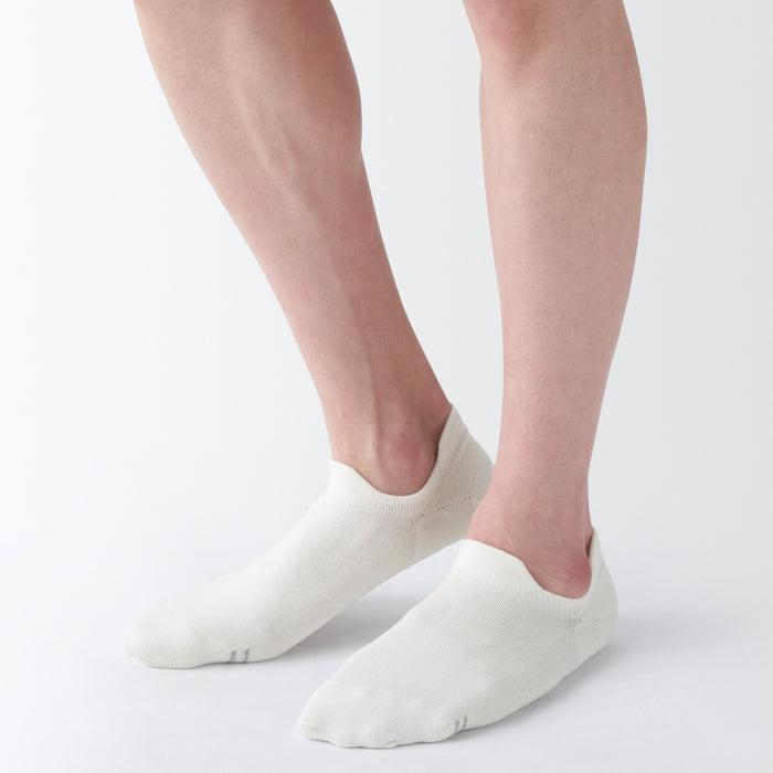 Skarpetki Męskie Muji Right Angle Sneaker with Tabs Białe | ZK8A9L11R