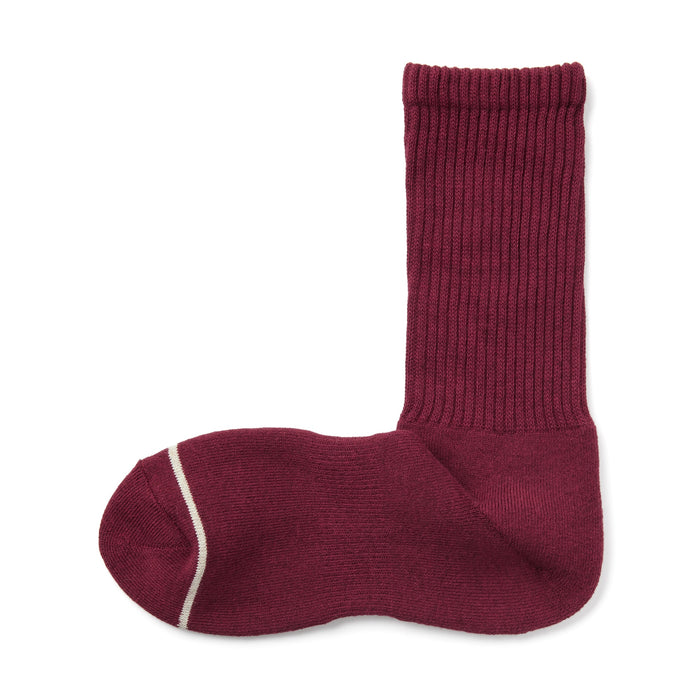 Skarpetki Męskie Muji Right Angle Warm Cotton Blend Thick Crew Czarne | BI7H6V46P