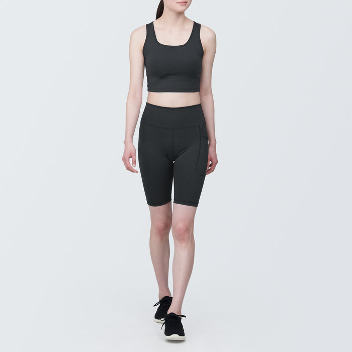 Spodenki Damskie Muji Quick Dry Biker Czarne | TT9B2E30U