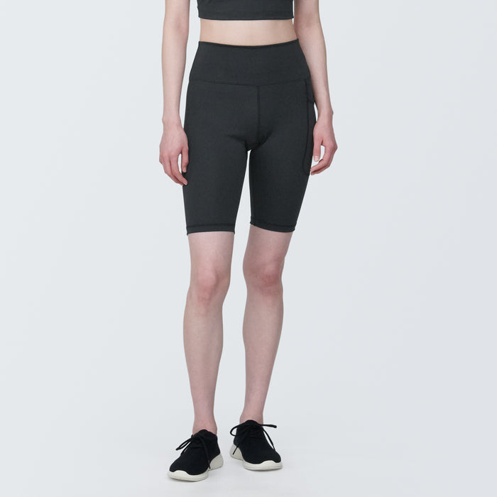 Spodenki Damskie Muji Quick Dry Biker Czarne | TT9B2E30U