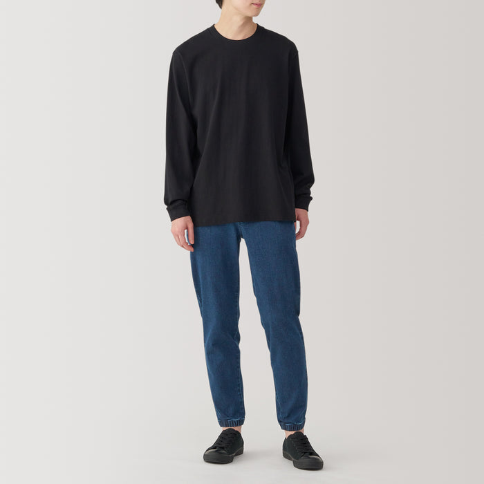Spodnie Dresowe Męskie Muji Super Stretchy Denim Niebieskie | VE8J3F15P