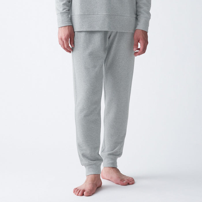 Spodnie Męskie Muji French Terry Czarne | TS6P0N17V