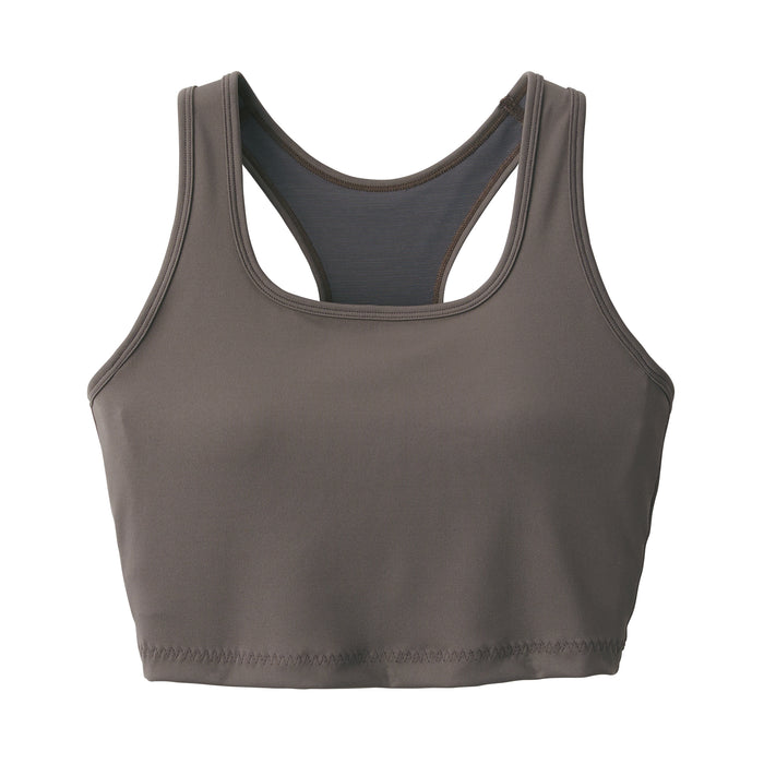 Stanik Sportowy Damskie Muji UV Protection Quick Dry Czekolada | DY8O0S40B