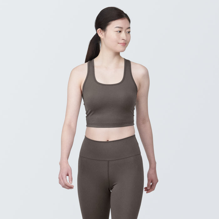 Stanik Sportowy Damskie Muji UV Protection Quick Dry Czekolada | DY8O0S40B