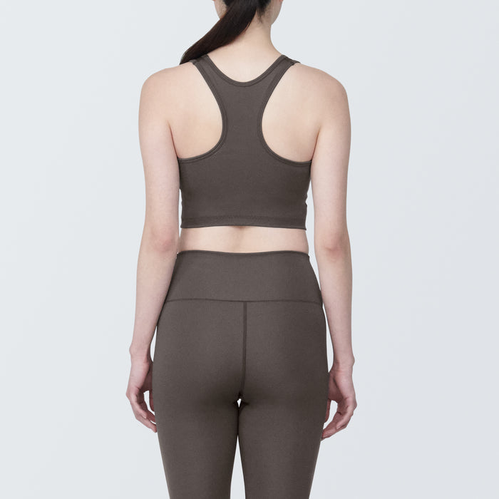 Stanik Sportowy Damskie Muji UV Protection Quick Dry Czekolada | DY8O0S40B