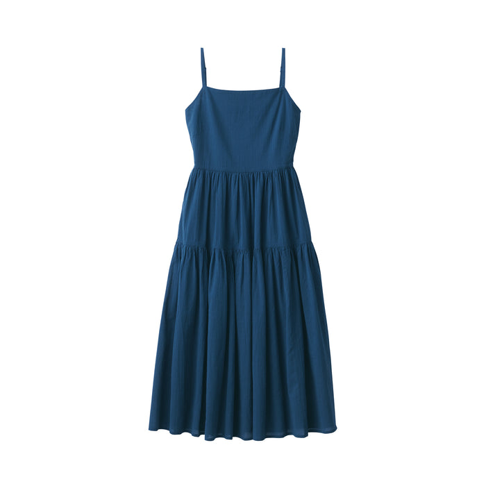Sukienka Damskie Muji High Twisted Veil Camisole Niebieskie | YB6K1R17R